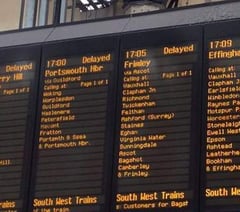 Major disruption on SWR services from Waterloo following incident