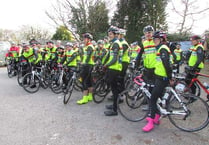 Spuds to go as 100 cyclists descend on a pub near Petersfield