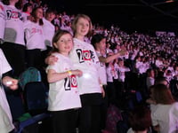 Liphook Junior School pupils sing at the O2 Arena