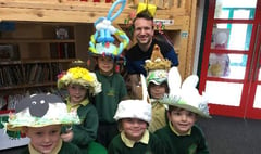 Petersfield infants school gets their bonnets eggs-actly right for Easter