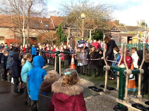 Outdoor gym will help improve writing skills at Petersfield Infant School
