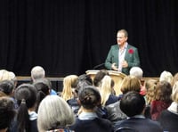 Hugh Bonneville tells Royal School pupils about an actor's life