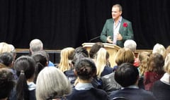 Hugh Bonneville tells Royal School pupils about an actor's life