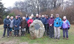 Rain is no barrier for walkers keen to mark the life of famous poet
