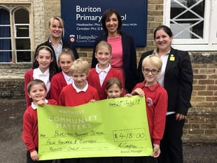 Shoppers give cash boost to school