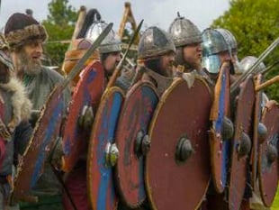 Saxons battle Danes at Butser Ancient Farm