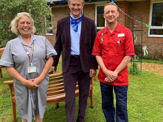 Downton star turns up to open nurses' garden