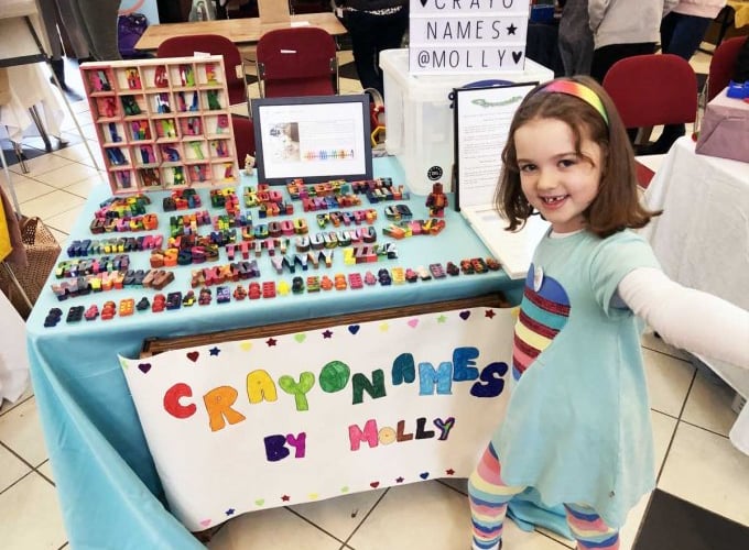 Croyonames by Molly is just one of the children’s businesses returning to the Maltings’ courtyard in April