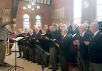 Rushmoor Male Voice Choir giving concert at Haslemere Methodist Church