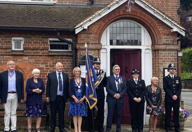 A short ceremony was held in front of the town hall to remember Inspector William Donaldson