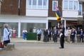 VJ Day service in town
