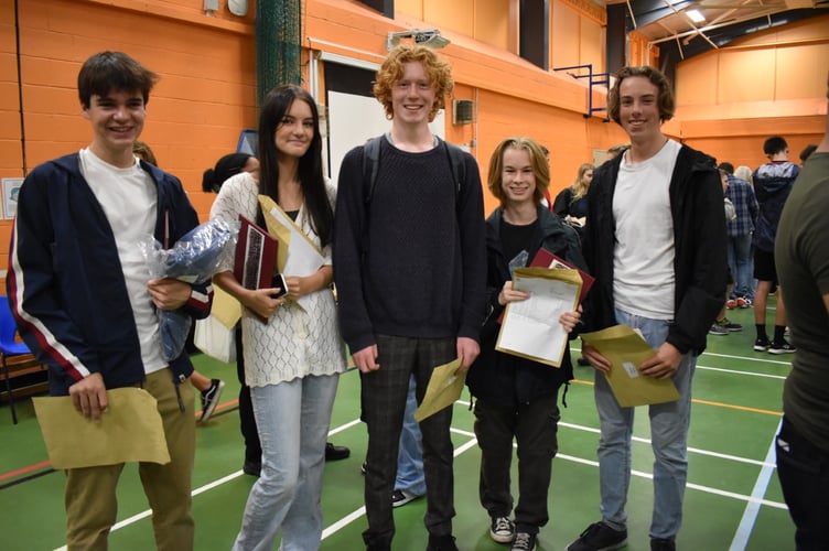 TPS students collected their GCSE results in the school gym