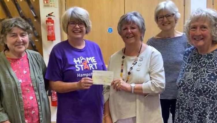Traidcraft coffee morning cheque presentation at Alton Methodist Church, September 2022.