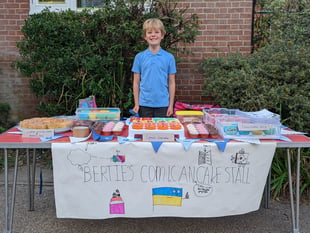 Schoolboy Bertie’s comic book raises £150 towards mum’s Ukraine trip