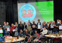 Cheques presented to Alton Summer Beer Festival beneficiaries 