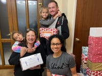 Christmas boxes for Ukrainians packed by Alton Rotary Club