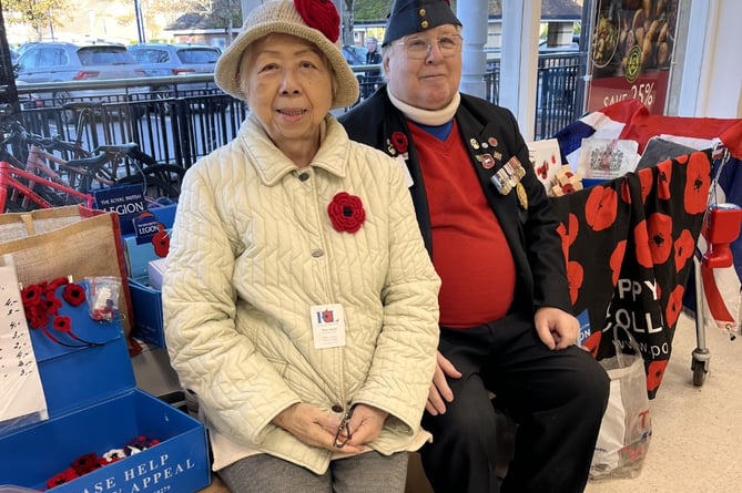 Poppy Appeal fundraisers David Lloyd and wife Kristina