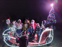 Santa Claus meets the 2nd Bentley Squirrels