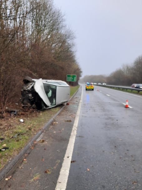 Crash on A3 between buriton and Petersfield December 23, 2022