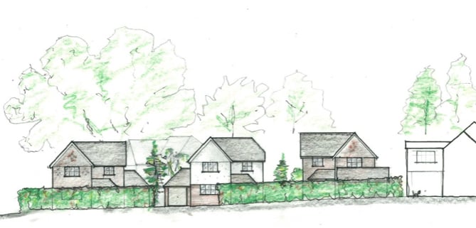 The application by High Path Homes Ltd & Mr and Mrs Townsend proposes replacing one home with four on the corner of Tarn Road and Headley Road in Hindhead