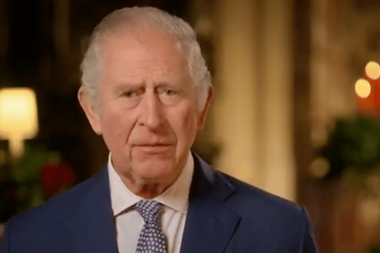 King Charles giving his Christmas message