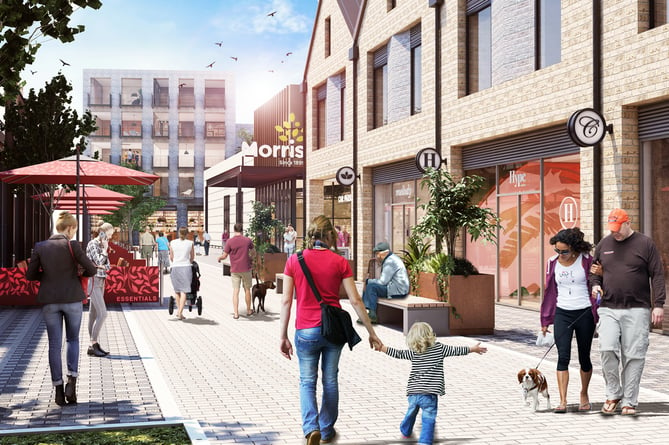 A visualisation of Whitehill & Bordon's new town centre
