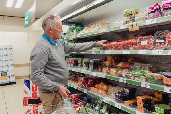 elderly male shopper