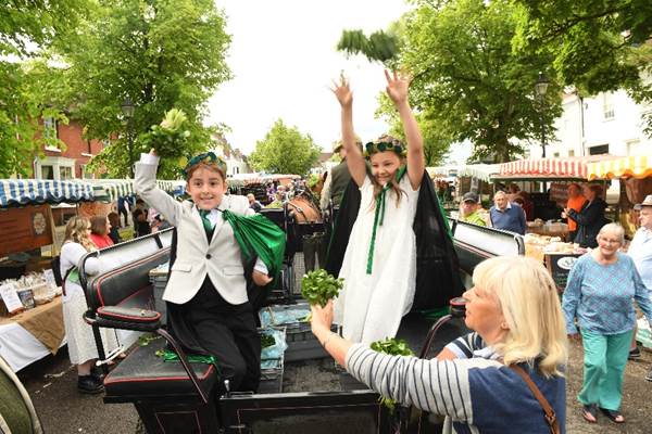 Alresford Watercress Festival King and Queen, May 15th 2022.