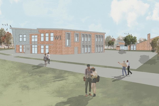 A visualisation of Woolmer Hill School's new teaching block