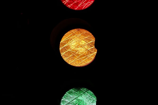 Traffic lights. 