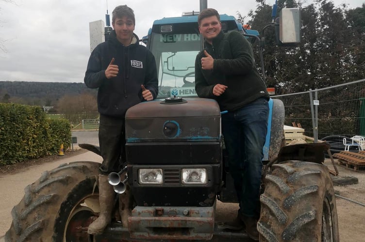 Jack Atkins and Henry Bridger of Petersfield Young Farmers Club will be dishing the dirt for good causes