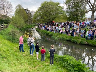 Fowl play as real ducks almost sabotage Great Farnham Duck Race 2023!