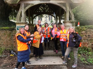 Litter-pickers spruce up Bramshott before village's coronation party