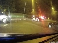Police car damaged as officers move on 300-car 'meet' in Petersfield