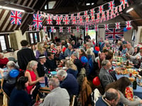 Rain did not stop the coronation party fun in Chawton