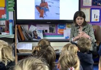 Mountain explorer Rebecca Stephens visits Froxfield Primary School