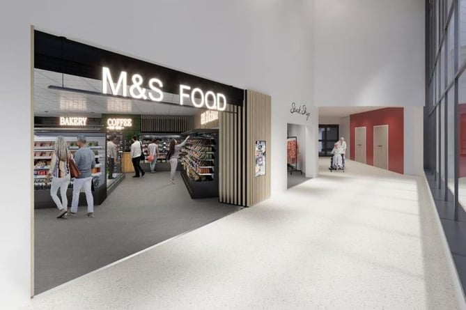 A visualisation of the new QA Hospital M&S Food store