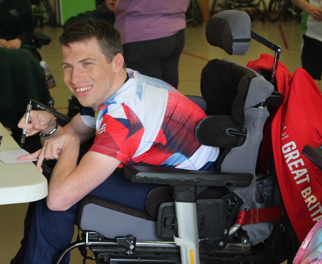 Boccia star David Smith visits Treloar's students in Holybourne
