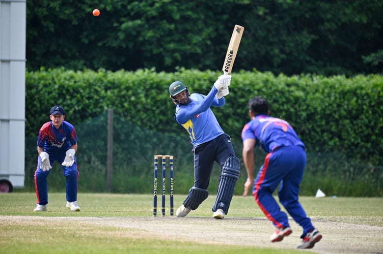 Action from Alton's abandoned match against Fawley