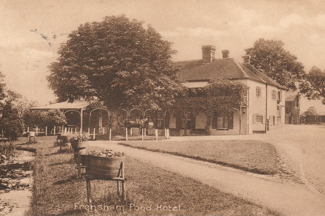 An undated postcard of Frensham Pond Hotel