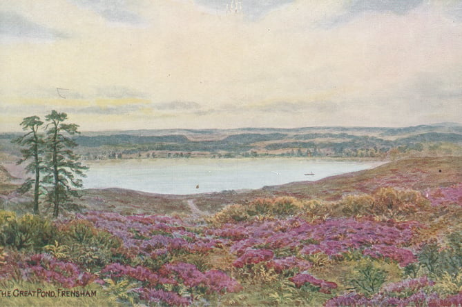 A postcard of Frensham Pond dated 1911