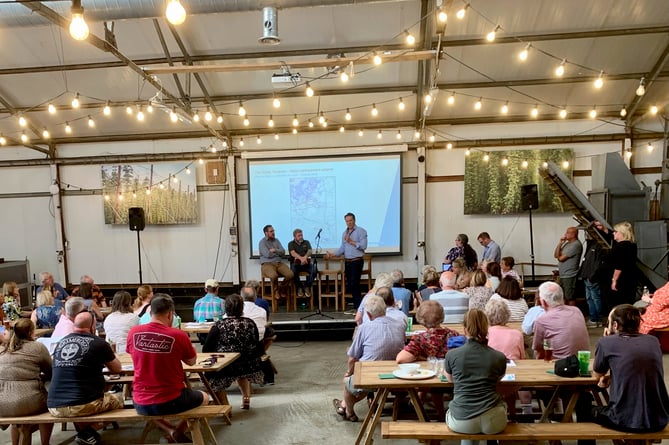 More than 120 villagers, business-owners and councillors attended the public meeting at Hogs Back Brewery