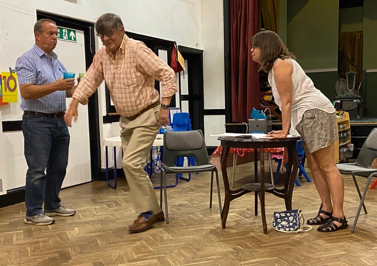 Alan Goodchild, left, in a scene from his play Speed Dating.