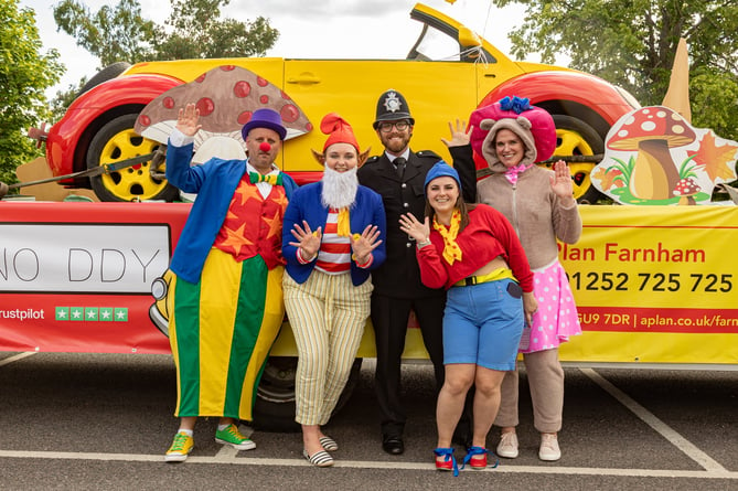 A-Plan Insurance brought the Noddy car to Farnham Carnival 2022