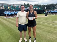 Hindhead tennis ace Jodie Burrage makes Centre Court debut
