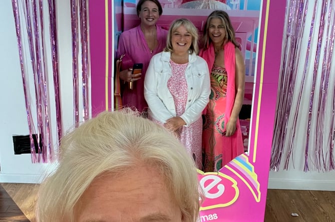 Petersfield's over-50s Lou Gray, Rachel Perry, Sarah Gale and Noni Needs go Pink for Barbie