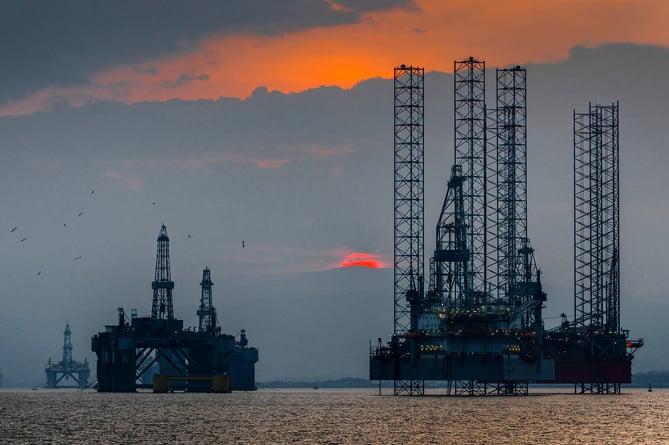 A North Sea oil drilling platform