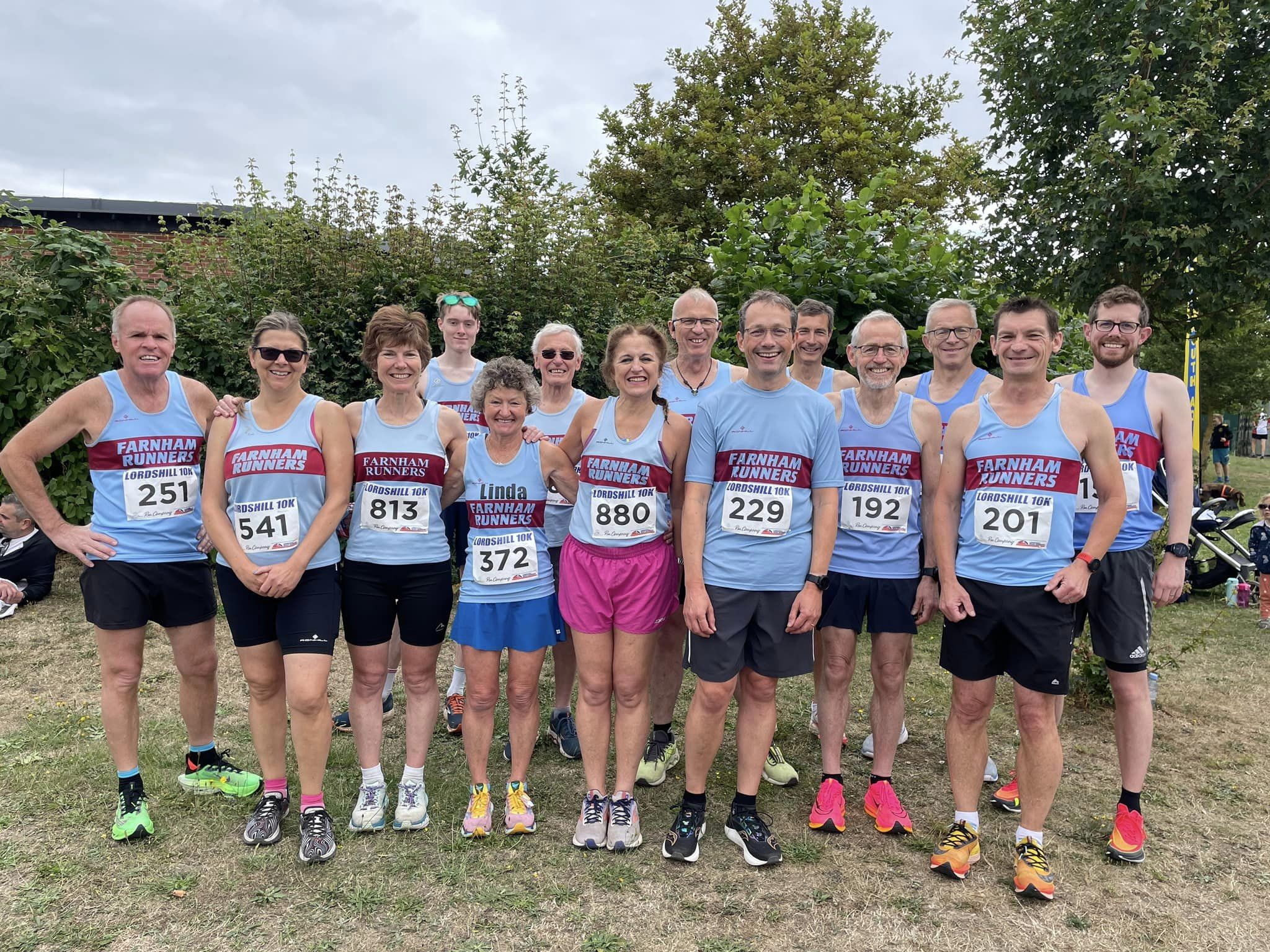 Farnham Runners before the Lordshill 10km
