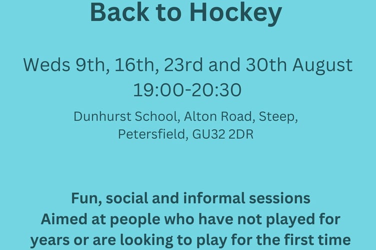 Petersfield Hockey Club have organised back-to-hockey sessions