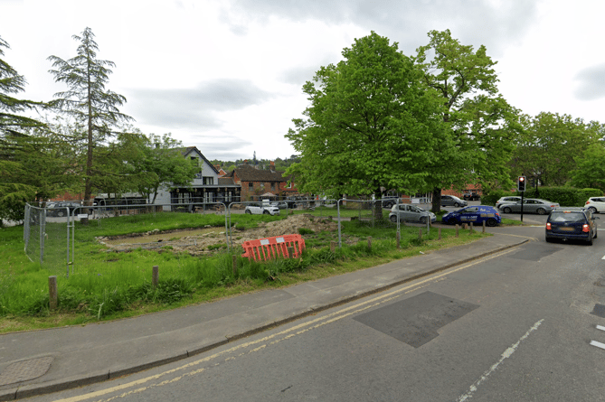 The concrete base for the new Lion Green public toilets in Haslemere was built in the wrong place this spring – leading to a long hold-up before works were able to resume